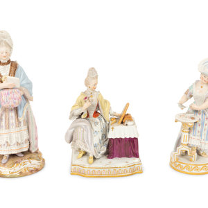 Three Meissen Porcelain Figures 2f5aee