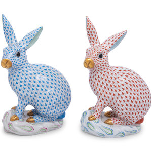 Two Herend Porcelain Rabbits in 2f5b0a