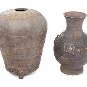 Two Chinese Pottery Vessels 
Warring