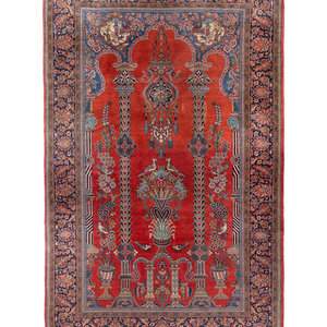 A Kashan Wool Prayer Rug Mid 20th 2f5b3b