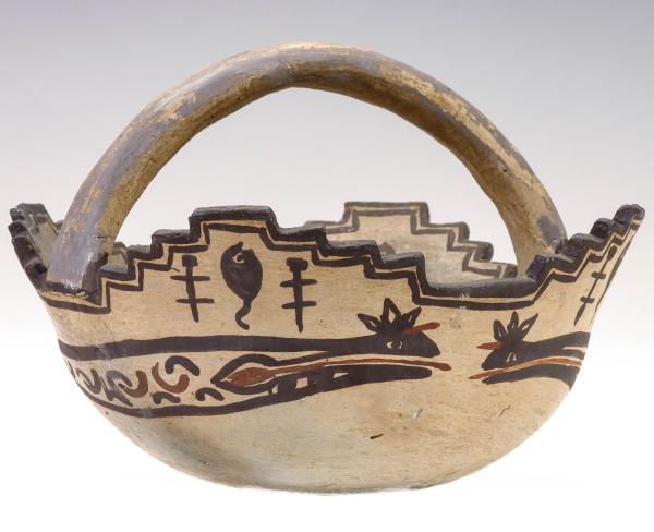 AN ATYPICAL ZUNI POTTERY BASKET 2f5b65