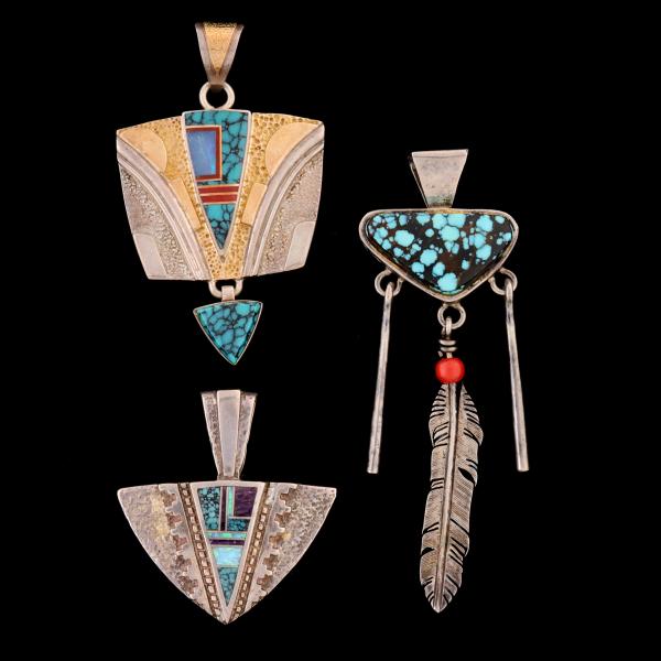 INLAID PENDANTS INCL TRACEY KNIFEWING 2f5b9a