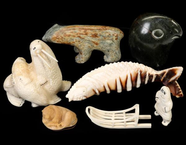 A COLLECTION OF INUIT CARVINGS