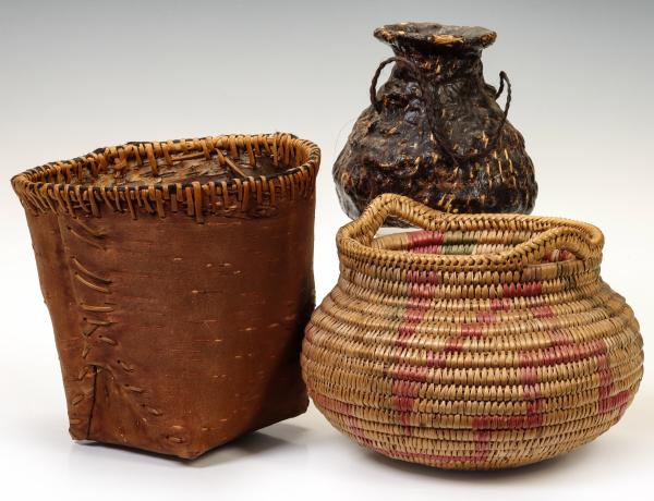 TWO APACHE BASKETS AND A BIRCH