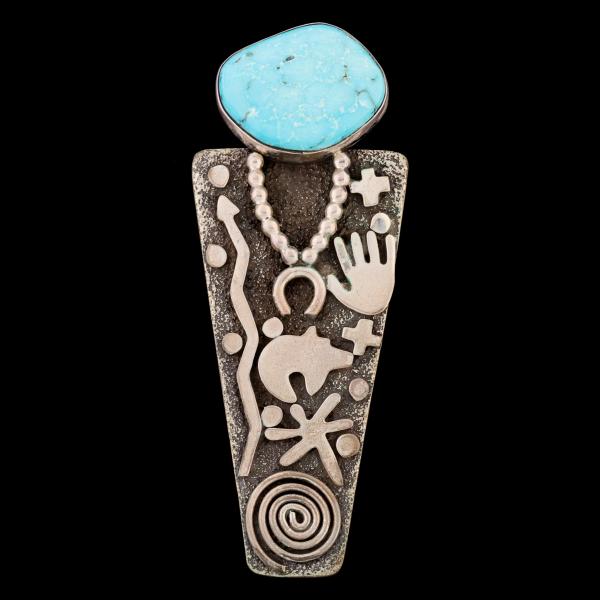 MORENA TURQUOISE & STERLING PENDANT