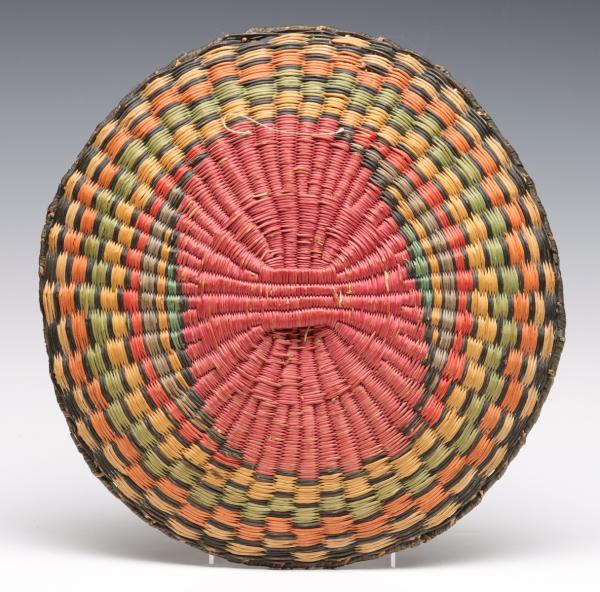 A BRIGHTLY COLORED HOPI WICKER 2f5c31