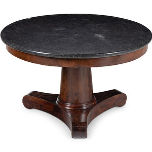 An Empire Style Mahogany Marble-Top