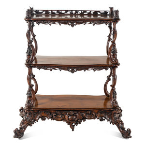 An Irish Carved Mahogany Etagere 19th 2f8412