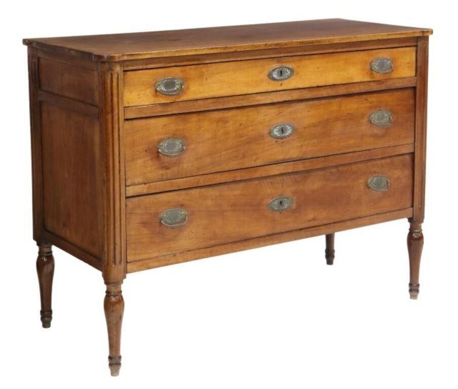 ITALIAN WALNUT THREE DRAWER COMMODE  2f84a0