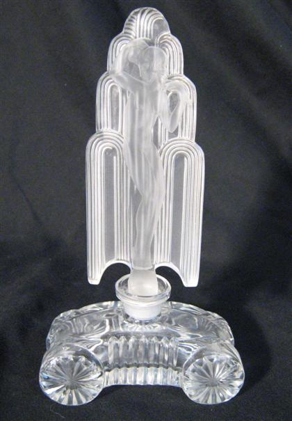 Art deco style glass perfume bottle