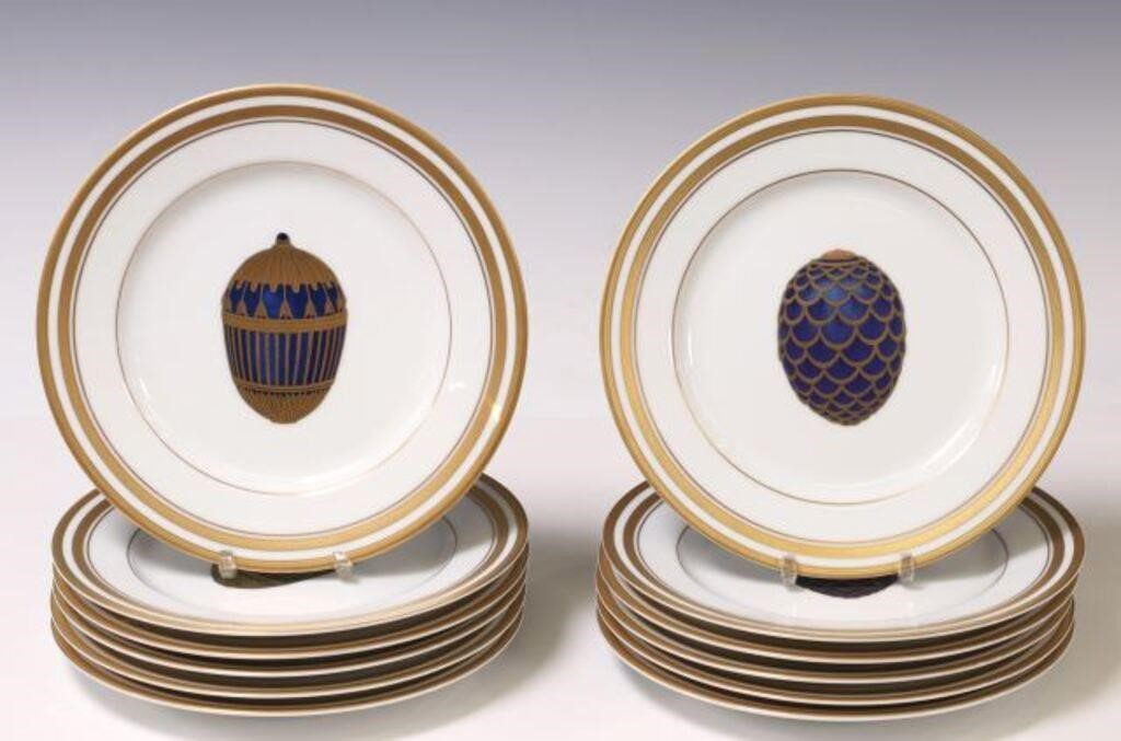 (12) FABERGE IMPERIAL EGG PORCELAIN