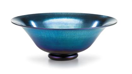 Steuben blue Aurene glass bowl 4c07c