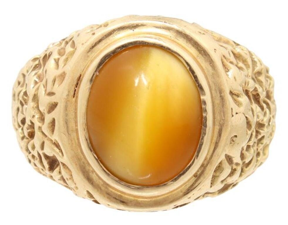 ESTATE 14KT YELLOW GOLD & CABOCHON