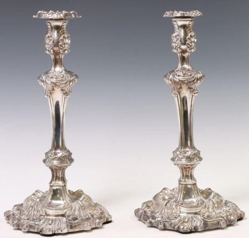 (2) ROCOCO STYLE WEIGHTED SILVER