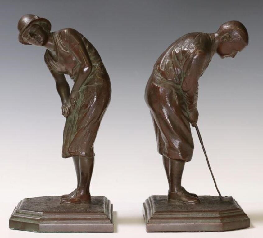 2) EDWIN E. CODMAN (D.1955) BRONZE GOLFER