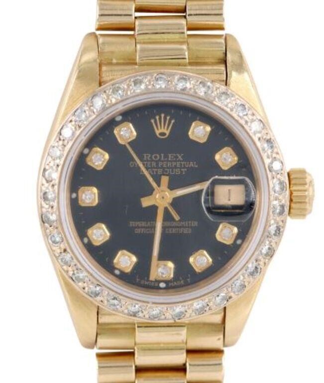 ESTATE ROLEX LADY-DATEJUST 18K