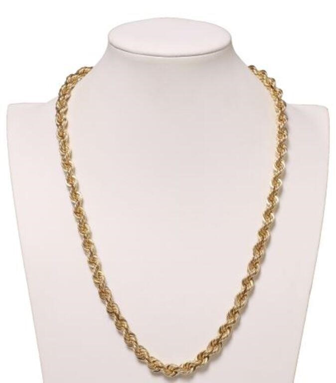 HEAVY ESTATE 14KT YELLOW GOLD ROPE 2f8516