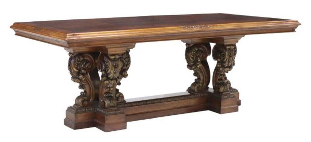 BAROQUE STYLE CROSSBANDED TABLEBaroque