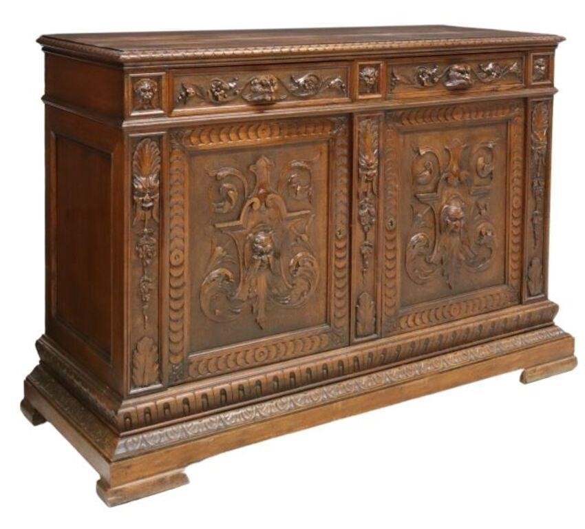 ITALIAN RENAISSANCE REVIVAL WALNUT