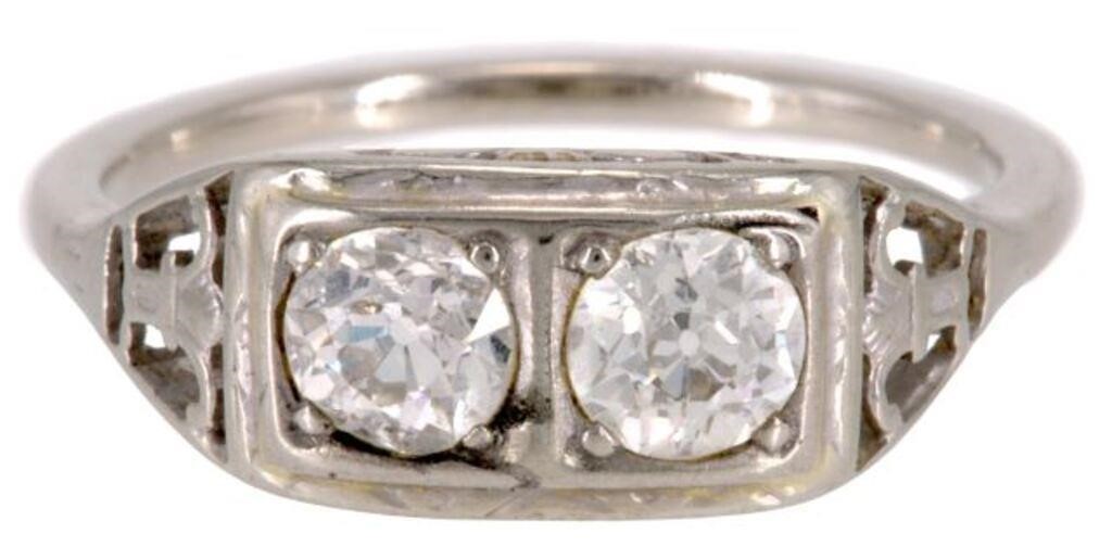 ESTATE 14KT WHITE GOLD & 0.87CTTW