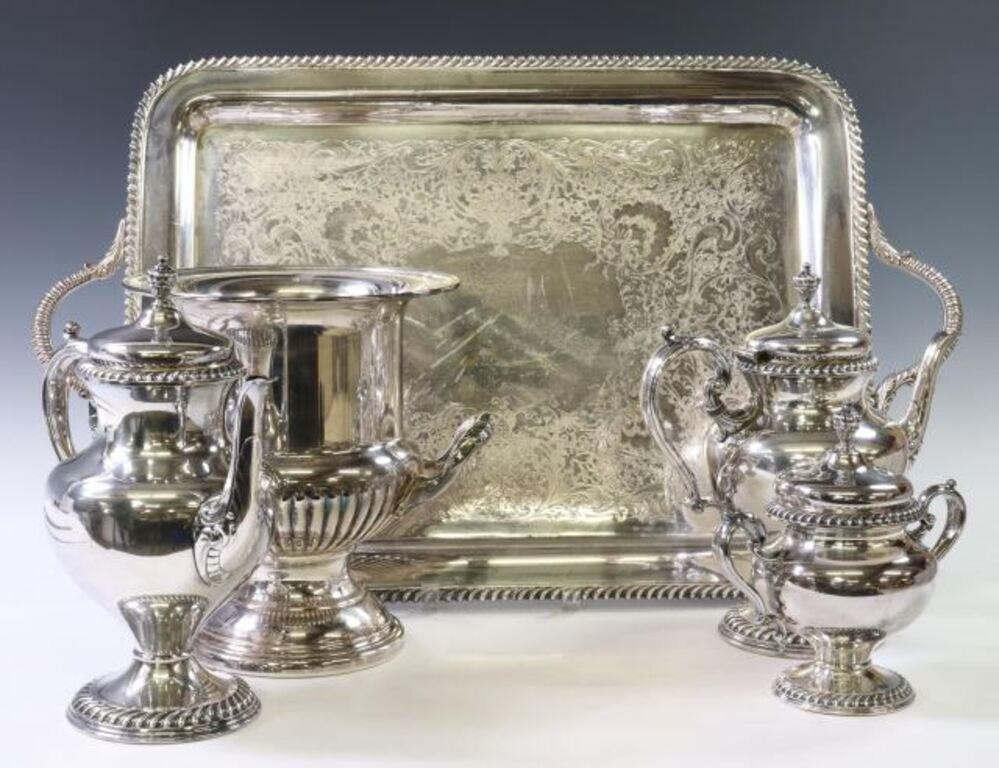 5) WILCOX SILVERPLATE PARTIAL TEA