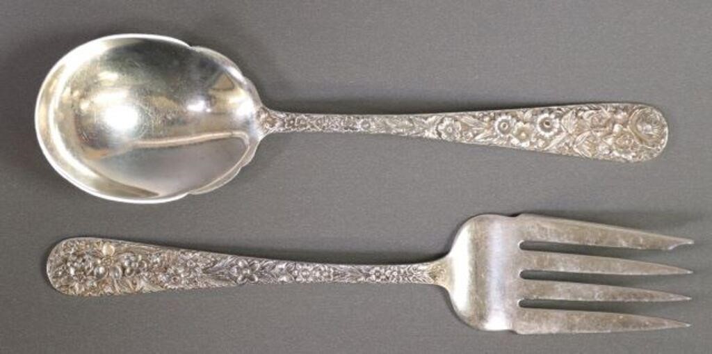 (2) KIRK & SON REPOUSSE STERLING