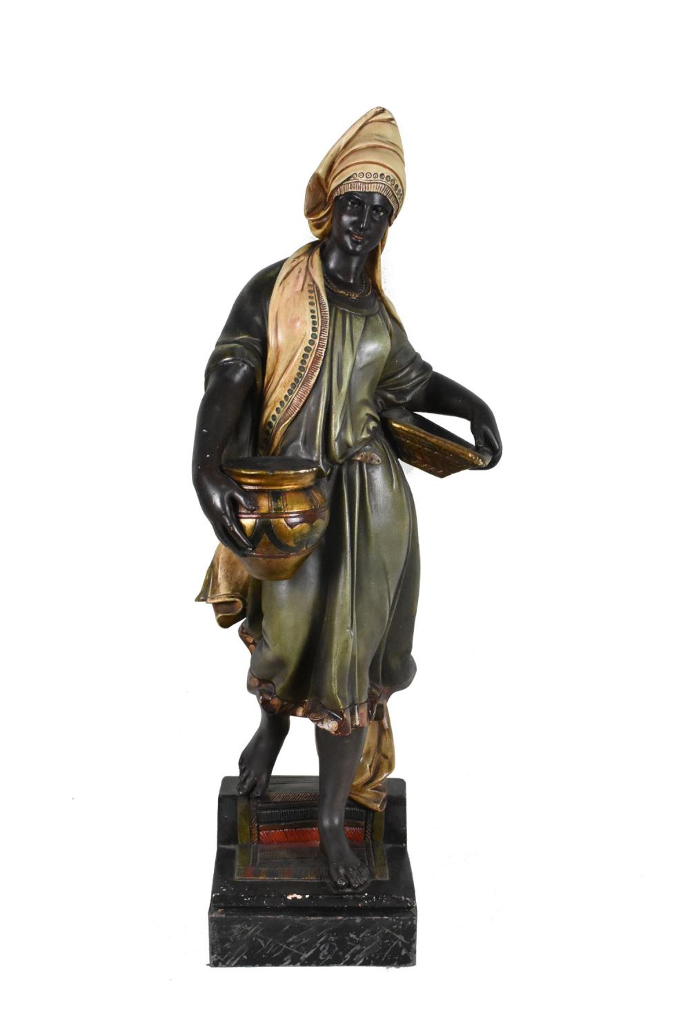 PAINTED PLASTER FIGURE OF AN ORIENTALIST 2f86a9