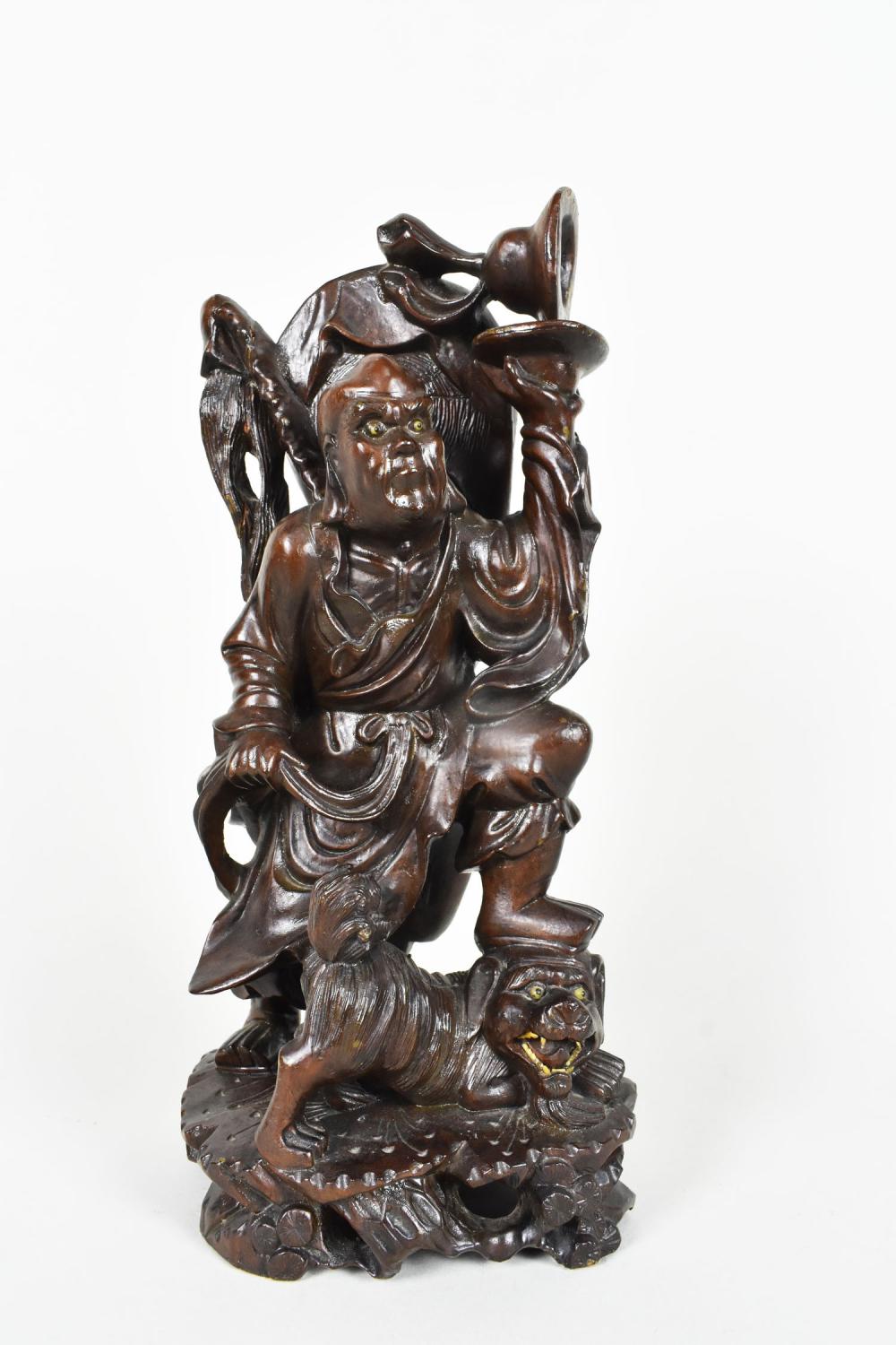 JAPANESE CARVED WOOD IMMORTAL,