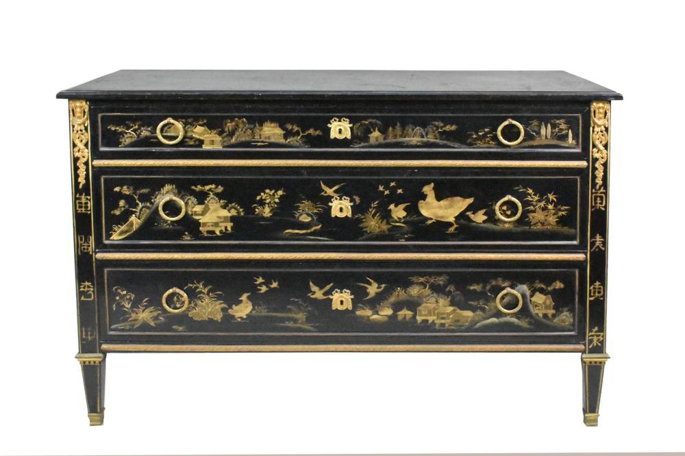 GEORGE III STYLE PARCEL GILT BLACK 2f86f5