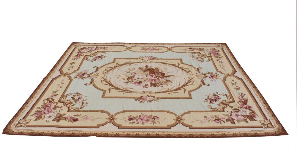 AUBUSSON STYLE WOVEN CARPET, 15'