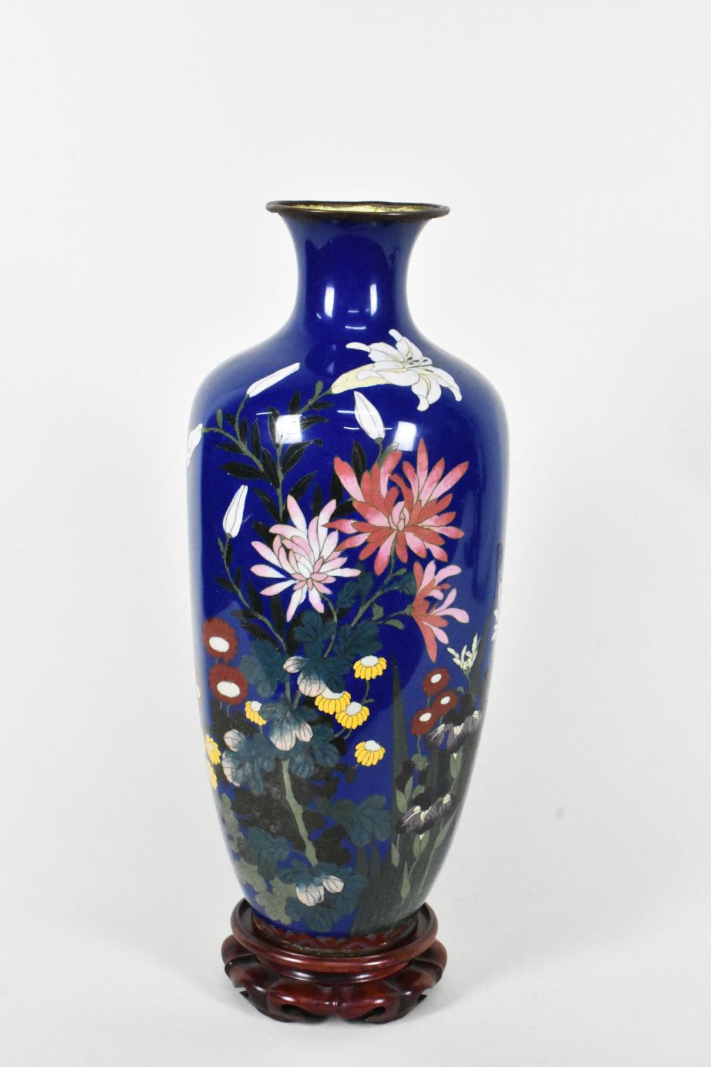 JAPANESE CLOISIONNE ENAMEL VASE  2f873a