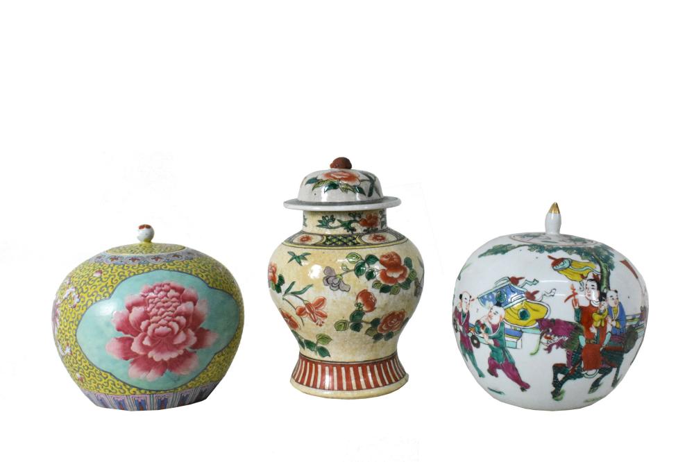 THREE CHINESE COVERED VESSELS,