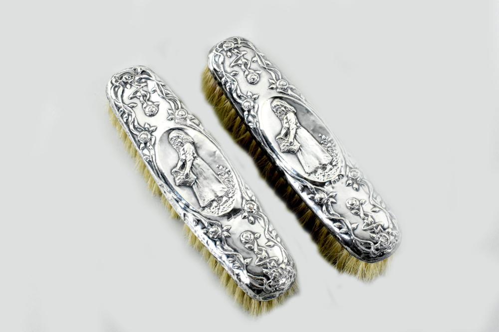 TWO BIRMINGHAM SILVER CLOTHES BRUSHES  2f8765