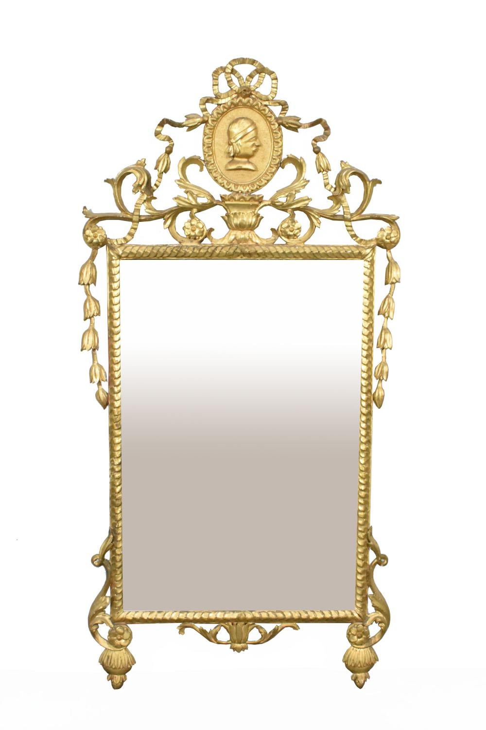 ANTIQUE GILTWOOD CARVED MIRROR  2f87b9
