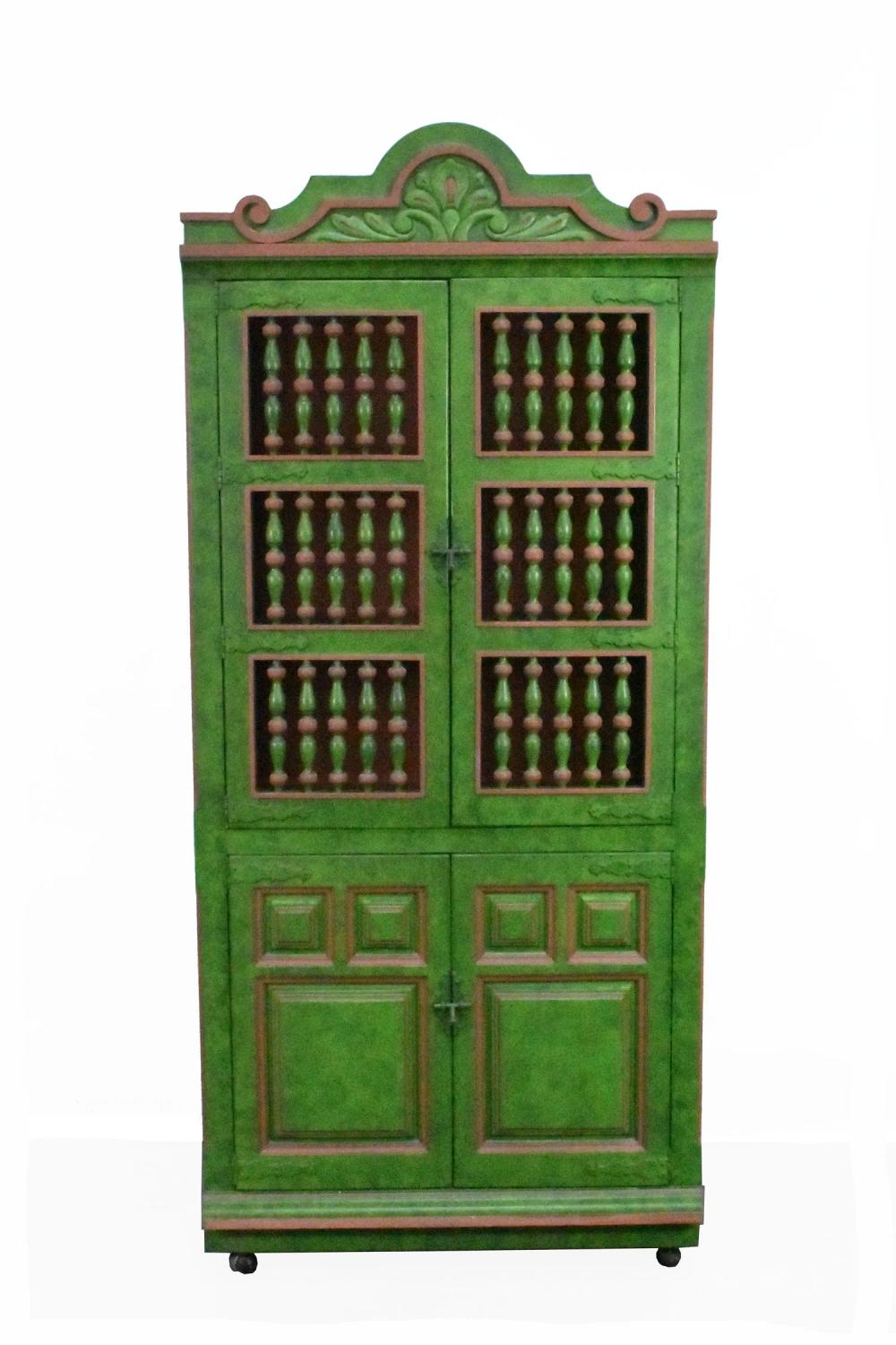 TALL SPANISH STYLE CUPBOARD, TWO