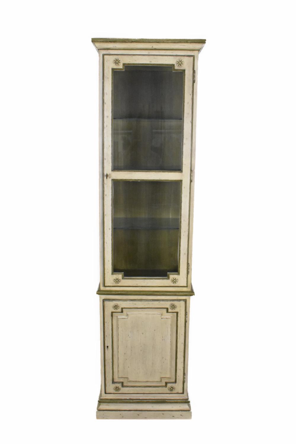 ITALIAN PROVINCIAL TALL CABINET/VITRINE,