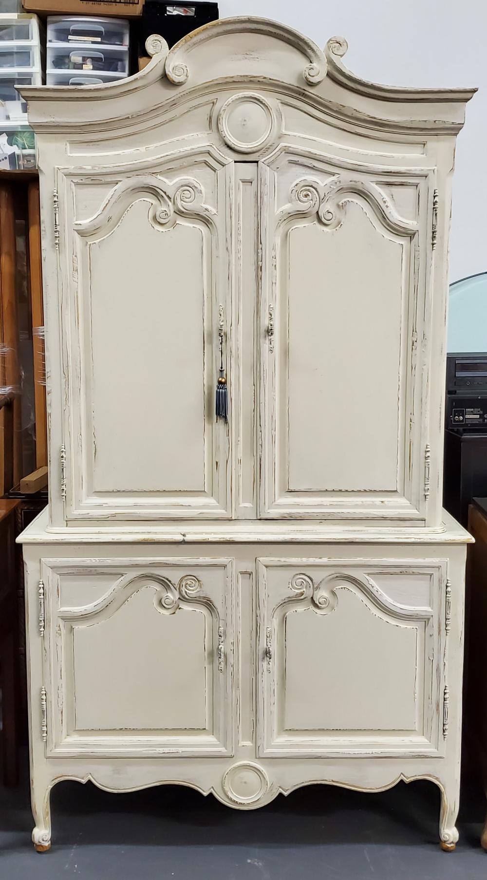 BAKER OAK ARMOIRE, 20TH CENTURY,