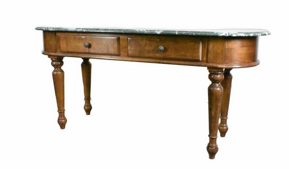 ITALIAN MARBLE TOP CONSOLE, 20TH