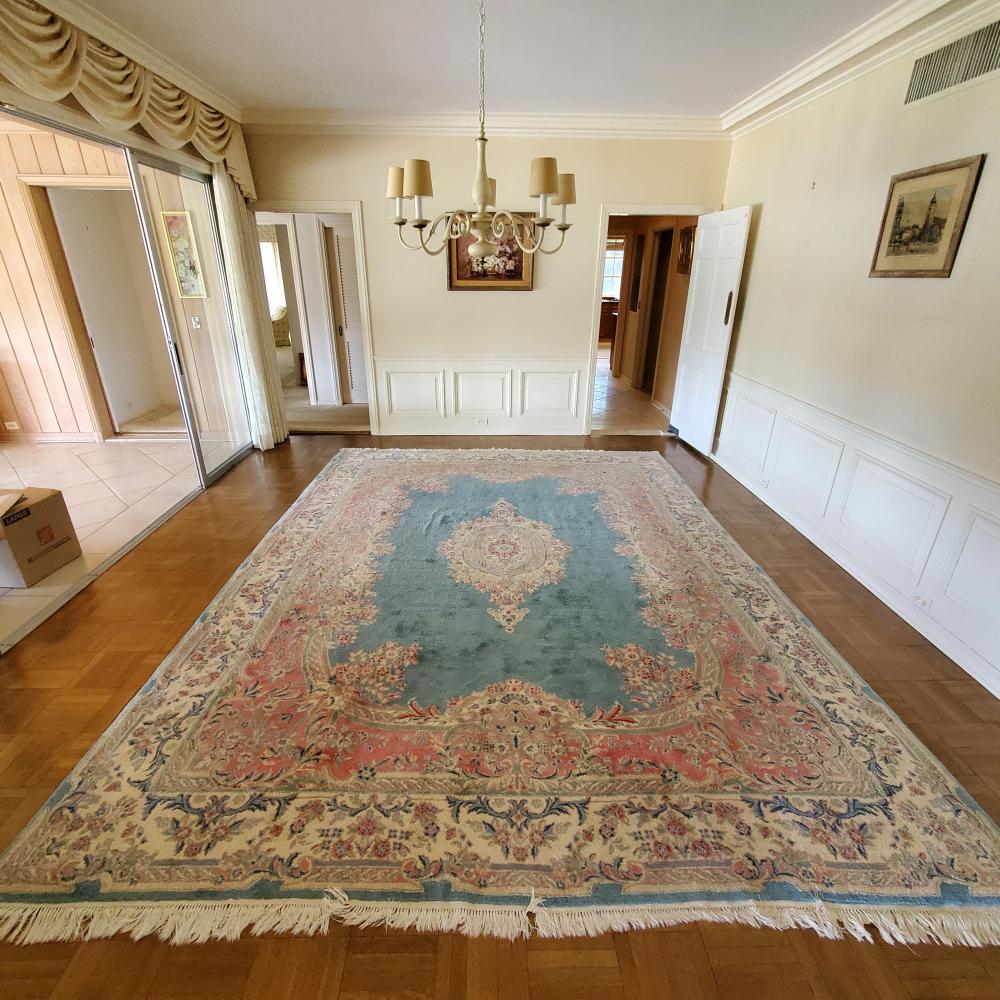 SEMI-ANTIQUE PERSIAN KIRMAN CARPET,