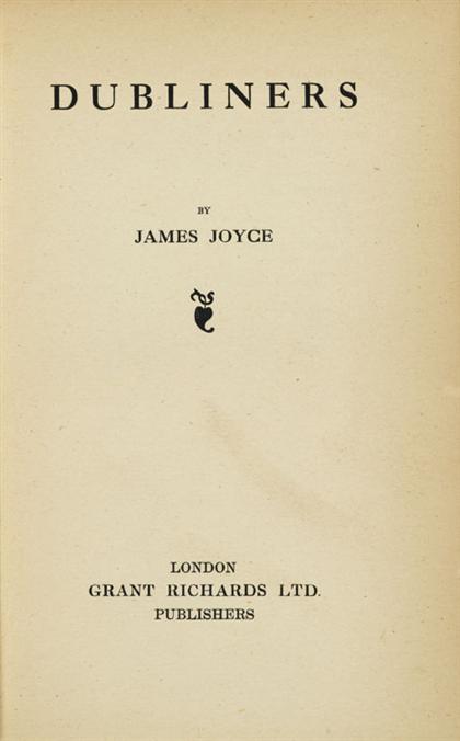 1 vol.  Joyce, James. Dubliners.