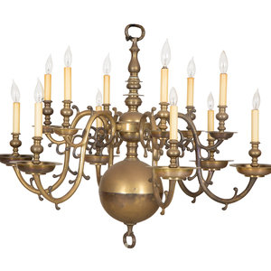 A Baroque Style Brass Twelve Light 2f88ee