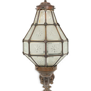 A Bronze and Glass Wall Sconce 20th 2f88ef