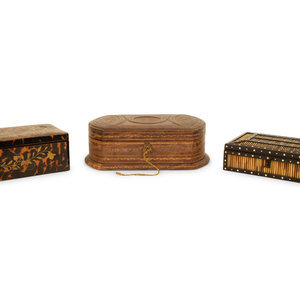 Three Table Caskets
19th/20th Century
comprising