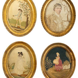 Three Continental and English Embroidered 2f88fc