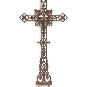A French Cast Iron Crucifix Grave 2f8906