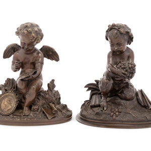 A Pair of French Bronze Figures