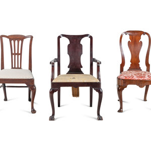 Three English Mahogany Chairs
18th/19th