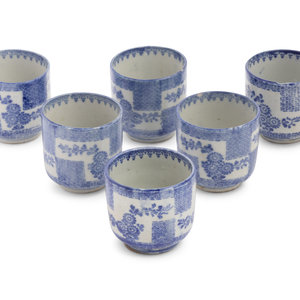 Six Chinese Blue and White Porcelain