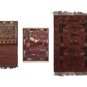 Two Afghan War Rugs
20th Century
together