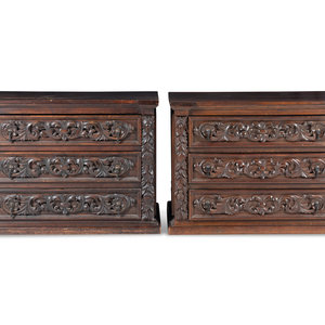 A Pair of Baroque Style Chests